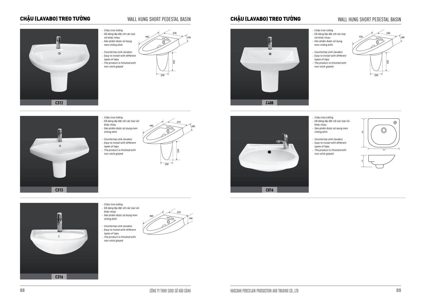 Bảng giá và Catalogue Thiết bị vệ sinh Hảo Cảnh HC mới nhất 2025 /Page 45